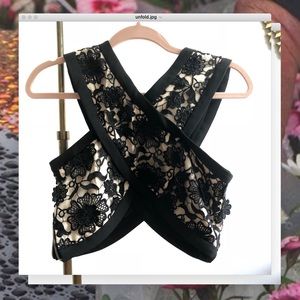 Unique embroidered crop top